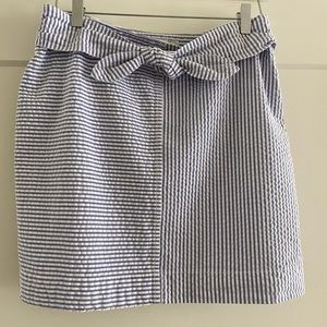 Vineyard Vines Seersucker Tie Front Skirt